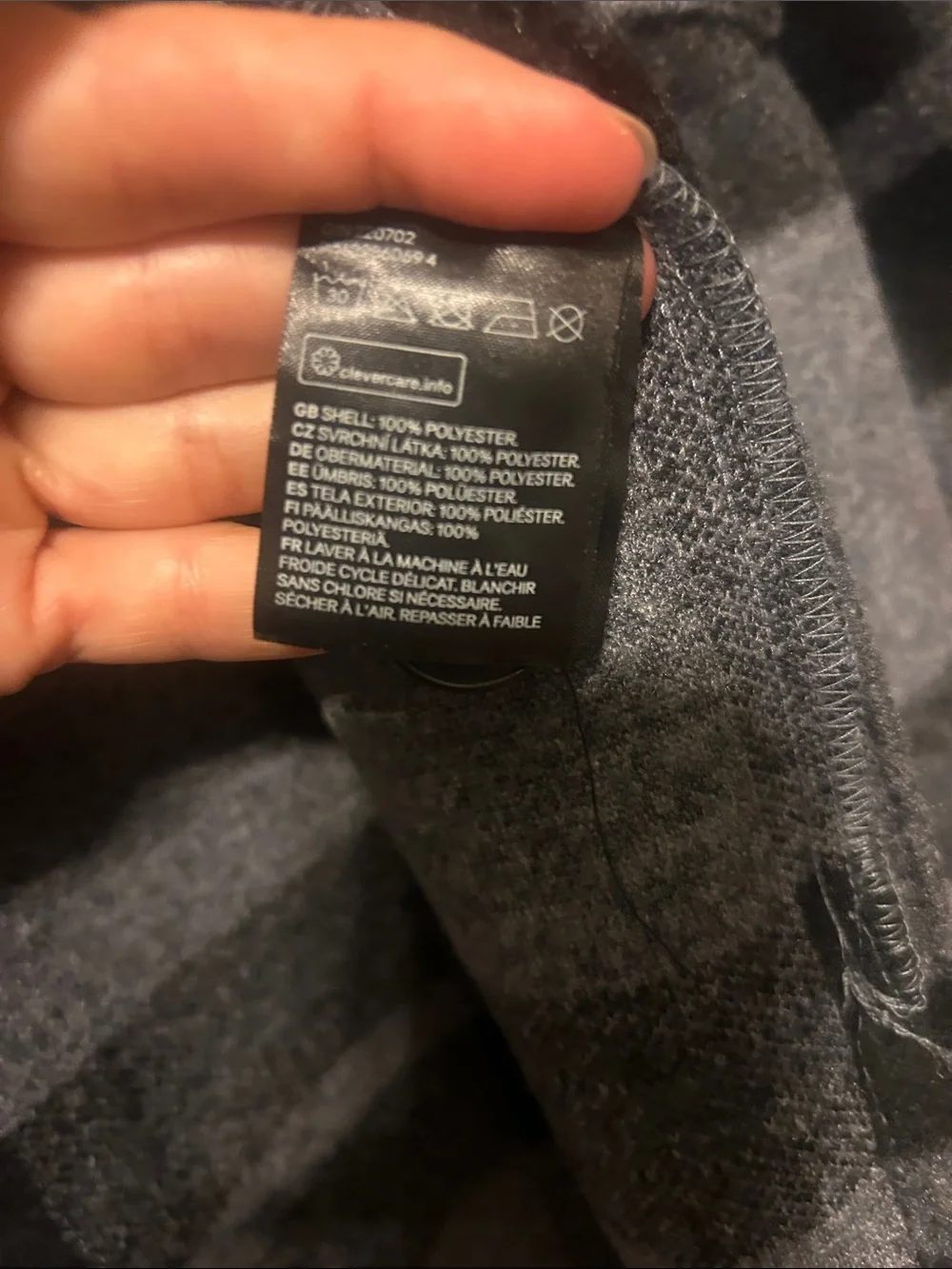 H&M Black and Gray Plaid Shirt Jacket. Medium